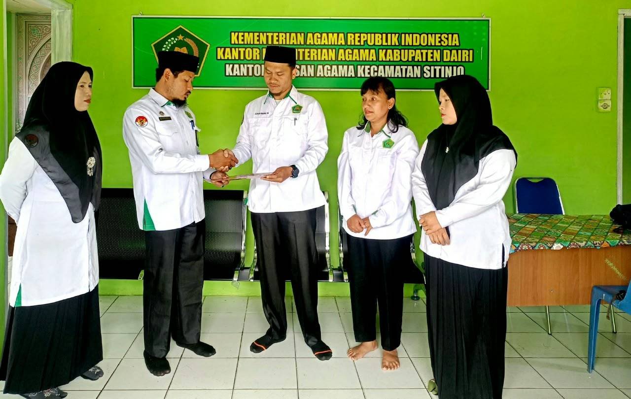 Estafet Kepemimpinan KUA Sitinjo: Jaga Program, Perkuat Sinergi, Tingkatkan Layanan Umat