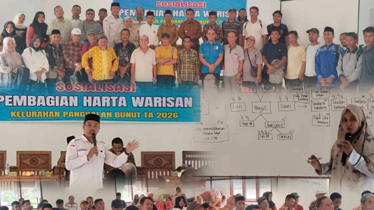 KUA Bunut Berikan Pemahaman tentang Fiqih Mawaris kepada Masyarakat Pangkalan Bunut