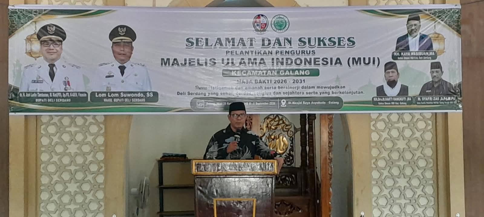 Plt. Kepala KUA Galang Hadiri Pelantikan MUI Kecamatan Galang Masa Bakti 2026–2031