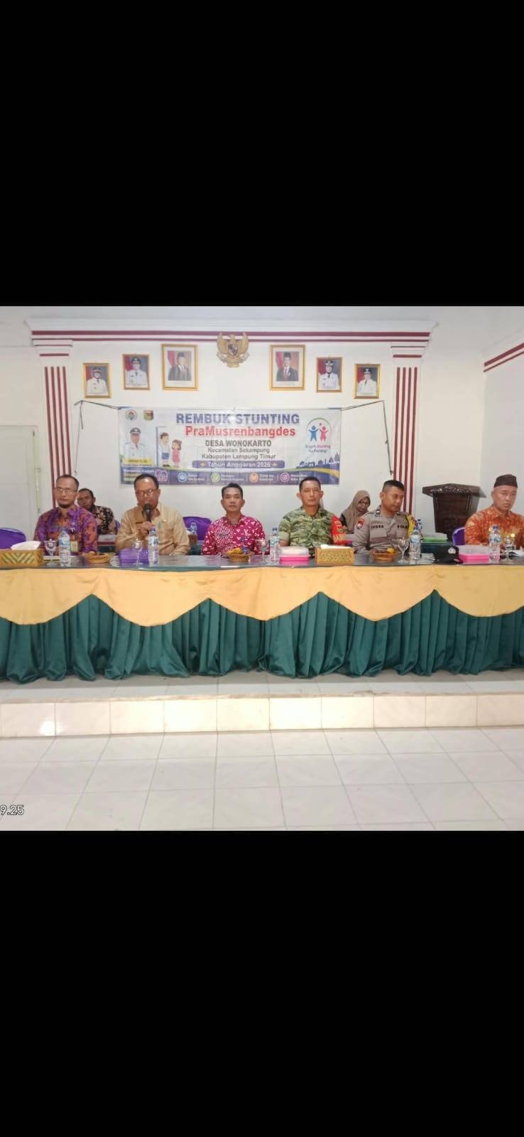Kepala KUA Sekampung Hadiri Rembuk Stunting Desa Wonokarto, Perkuat Sinergi Pencegahan Stunting