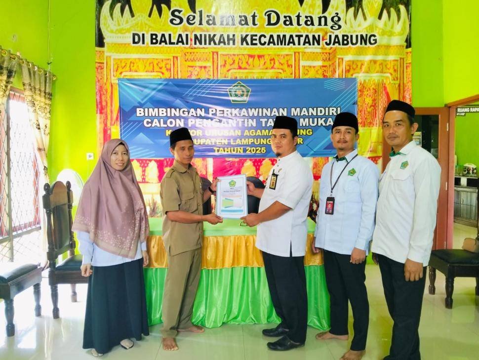 KUA Jabung Serahkan ID SIMAS Masjid Nurul Iman Desa Jabung