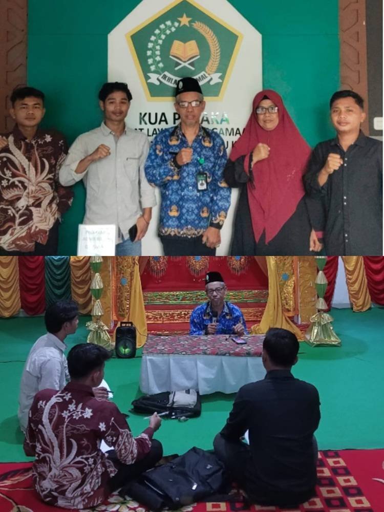 Ka. KUA Pekanbaru Kota Terima Tiga Mahasiswa PKL UIN Suska Riau