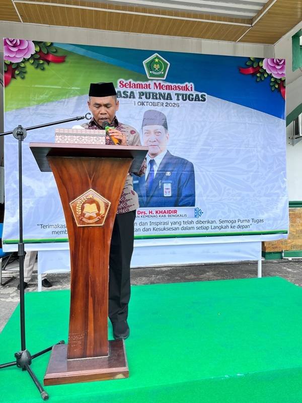 Purnabakti Penuh Makna, Kepala KUA Mandau Pimpin Doa pada Pelepasan Kepala Kemenag Bengkalis