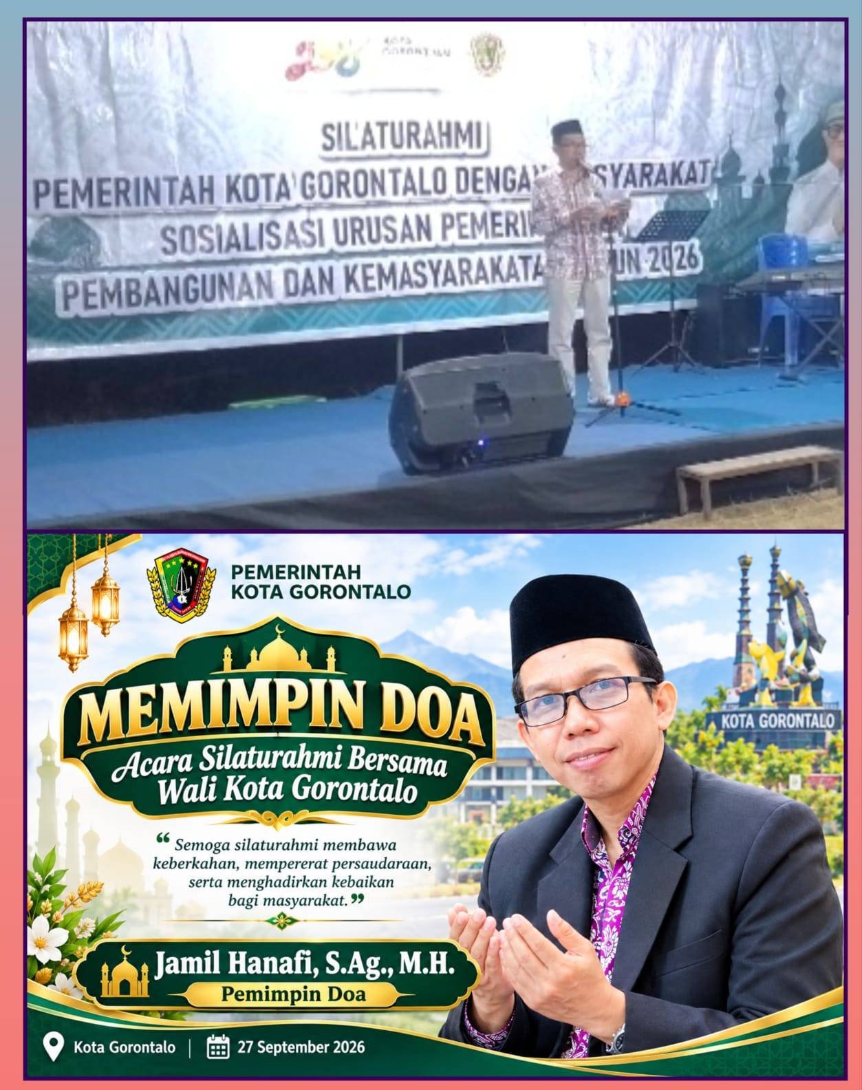 Kepala KUA Dungingi Jamil Pimpin Doa Silaturahmi Wakil Walikota Bersama Ketua DPRD Kota Gorontalo 