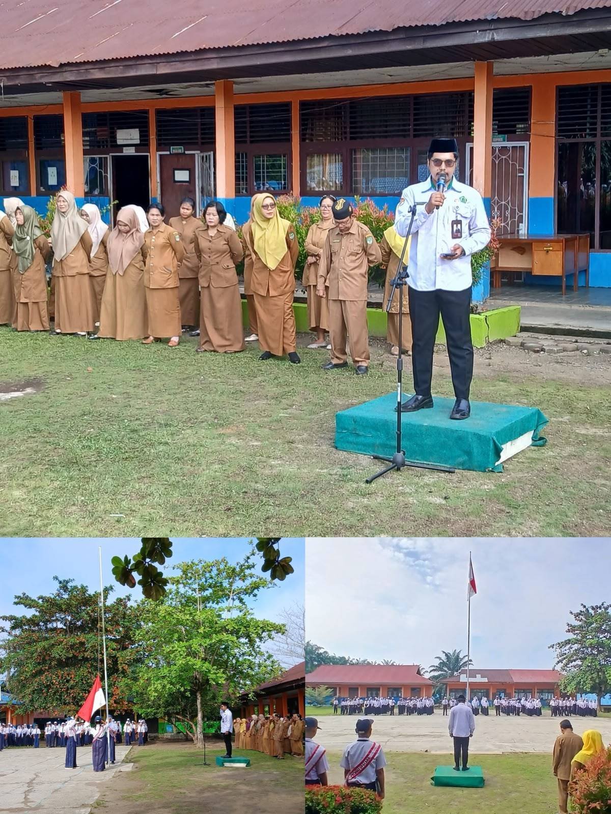 Penghulu KUA Tandun Jadi Pembina Upacara di SMPN 1 Tandun, Sampaikan Pesan “Tak Akan Pernah Rugi Jadi Orang Baik”