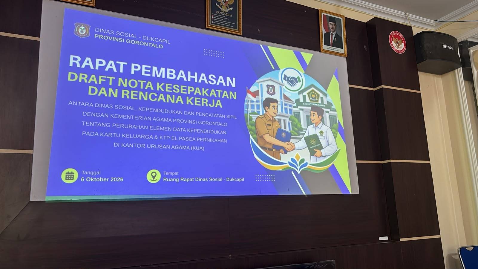 Ketua Umum Apri Wilayah Gorontalo Hadiri Pembahasan Naskah Kerja Sama Perubahan Data Kependudukan Pasca Nikah
