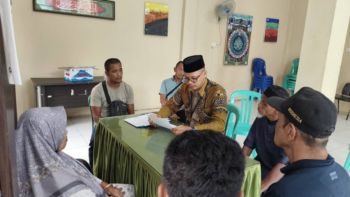 Wujudkan Kepastian Wakaf untuk Rumah Ibadah, Kepala KUA Pinggir Pimpin Ikrar Tanah Masjid Al Hidayah