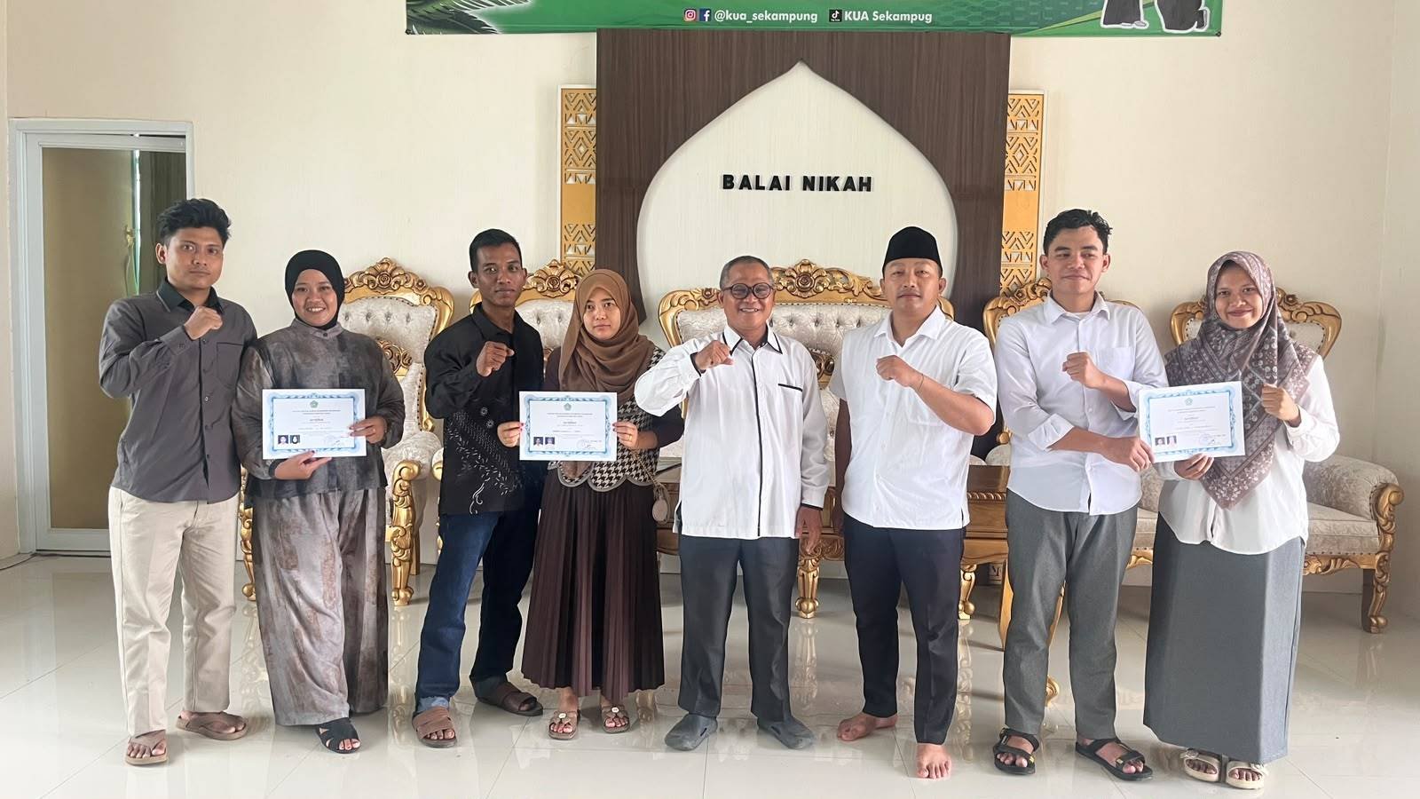 KUA Sekampung Perkuat Pembinaan Calon Pengantin, Tiga Pasangan Dibekali Ilmu Membangun Keluarga Sakinah