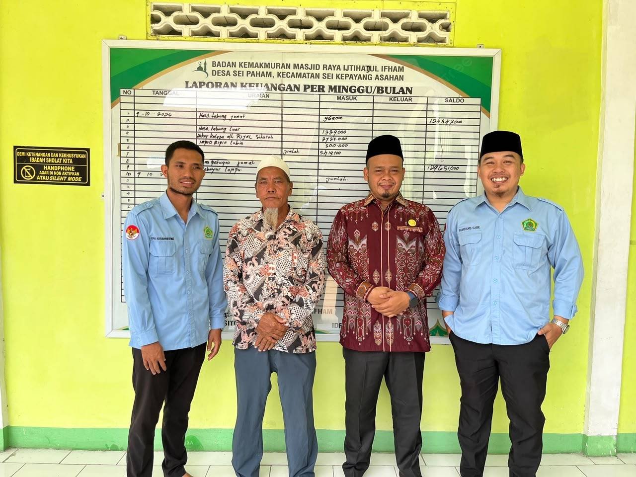 Ka. KUA Sei Kepayang Perkuat Silaturahmi dan Sinergi Keumatan Bersama Pengurus BKM, Imam Masjid, dan Tokoh Agama di Masjid Ittihadul Ifham