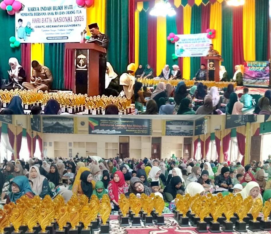KUA Ujungbatu Dukung Kreativitas Anak RA melalui Kegiatan Membatik Bersama Orang Tua