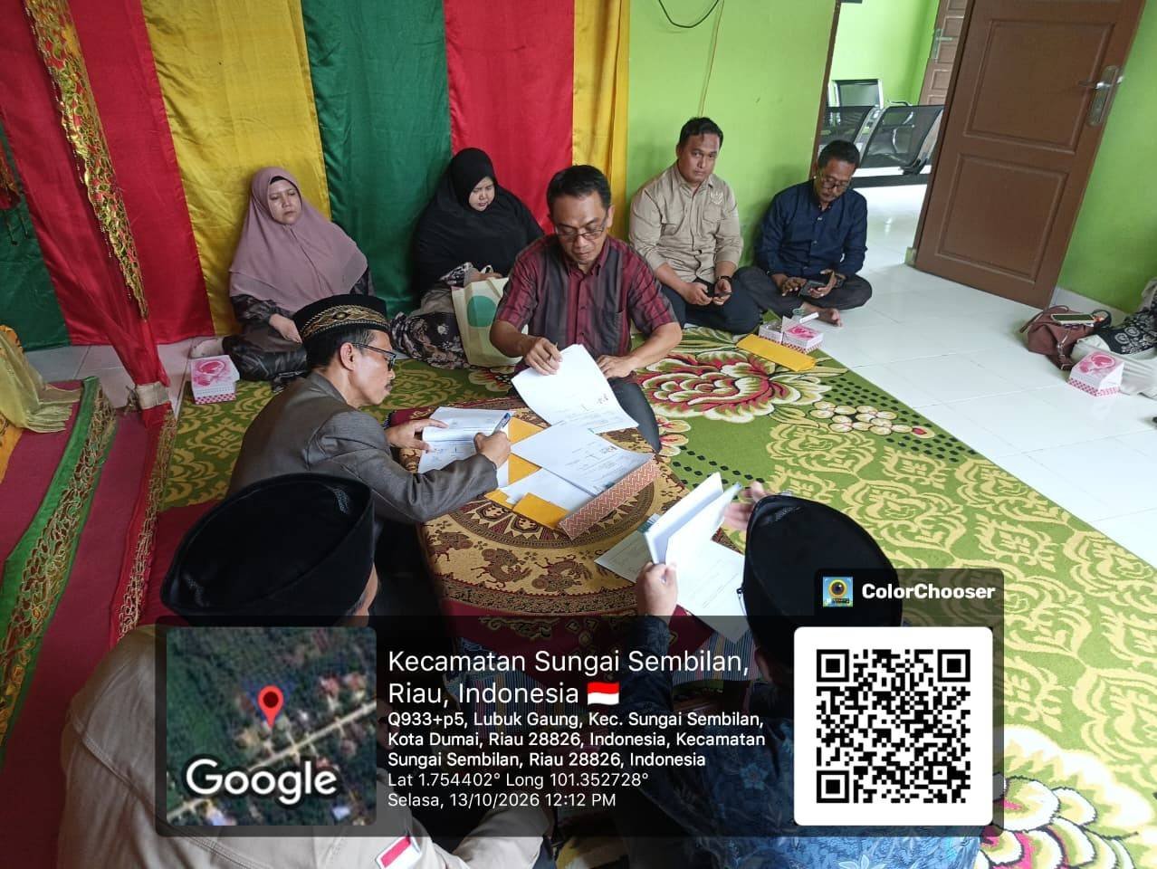 KUA Sungai Sembilan Teken AIW Tanah Wakaf 5,75 Hektare untuk Masjid dan Pesantren IBS Riau
