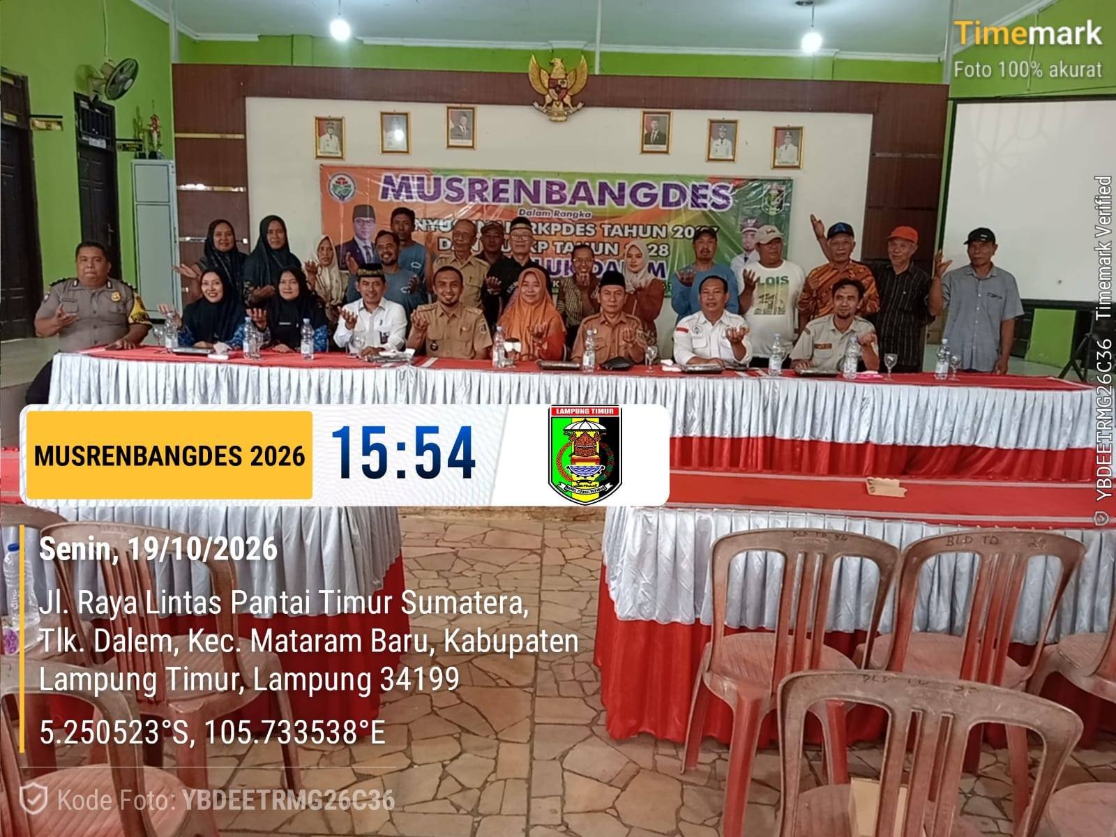 Kepala KUA Mataram Baru Pimpin Doa Musrenbangdes Teluk Dalam