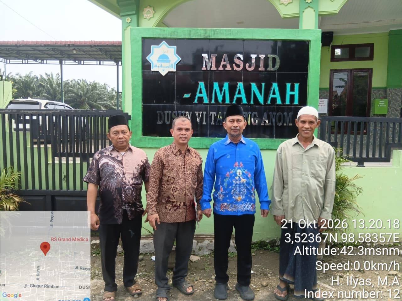 Ka. KUA Pancur Batu Verifikasi Wakaf Masjid Al Amanah