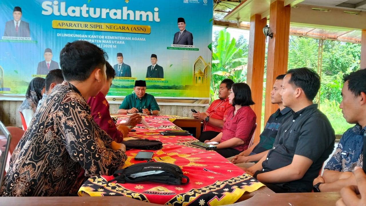 Perkuat Publikasi dan Informasi Publik, Humas KUA Alasa Ikuti Evaluasi Kinerja Humas Kemenag Nias Utara