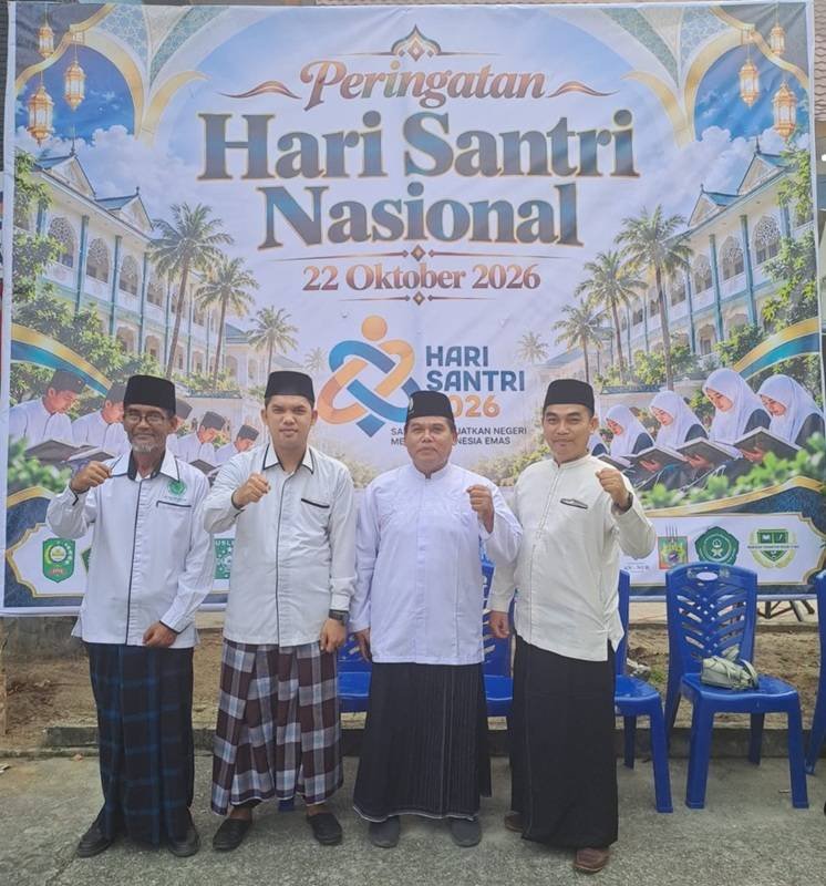 Dari Pesantren untuk Negeri, Jajaran KUA Tualang Ikuti Peringatan Hari Santri 2026