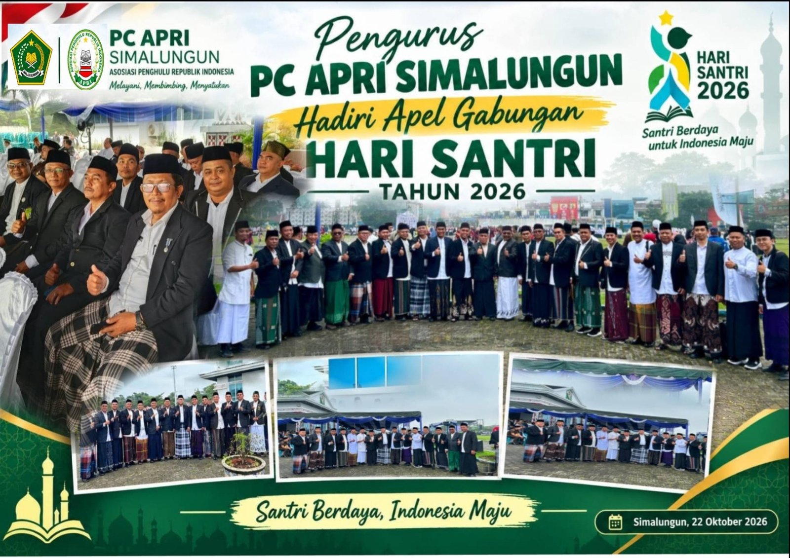 Pengurus PC APRI Simalungun Hadiri Apel Gabungan Hari Santri Tahun 2026