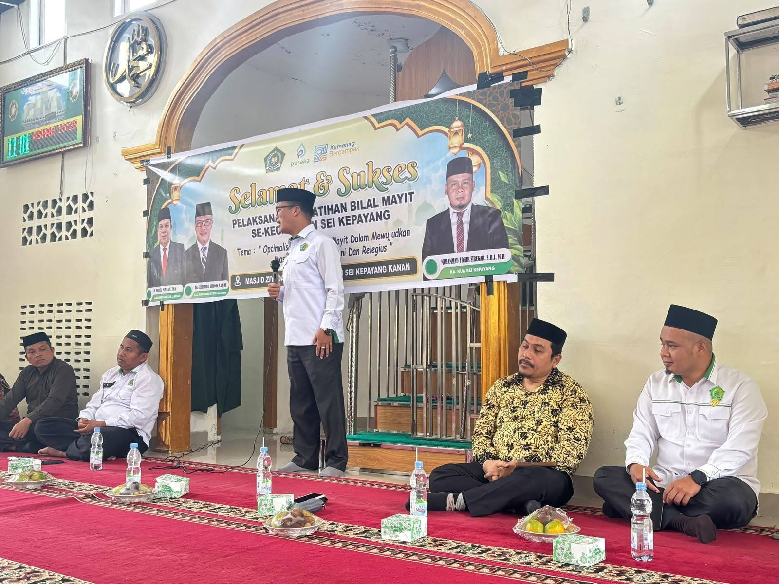 KUA Sei Kepayang Gelar Pelatihan Bilal Mayit di Masjid Ziyadatul Khoir, Tingkatkan Kompetensi Pelayanan Keagamaan Masyarakat