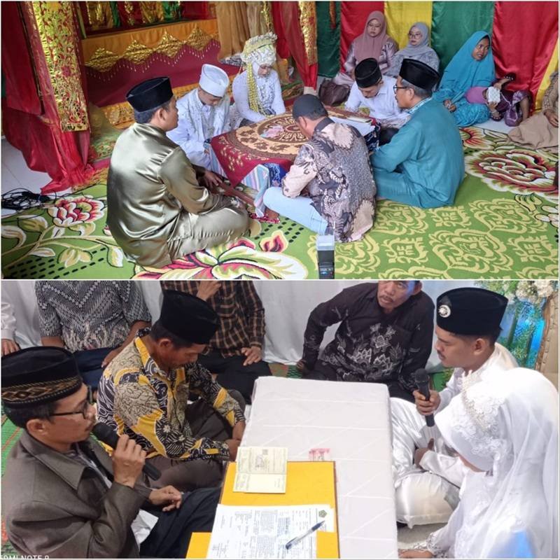 Bukan Sulap, Bukan Sihir! Dua Pasang Pengantin Sah di Jam yang Sama, Kepala KUA dan Penghulu Sungai Sembilan Tunjukkan Kekompakan dalam Pelayanan