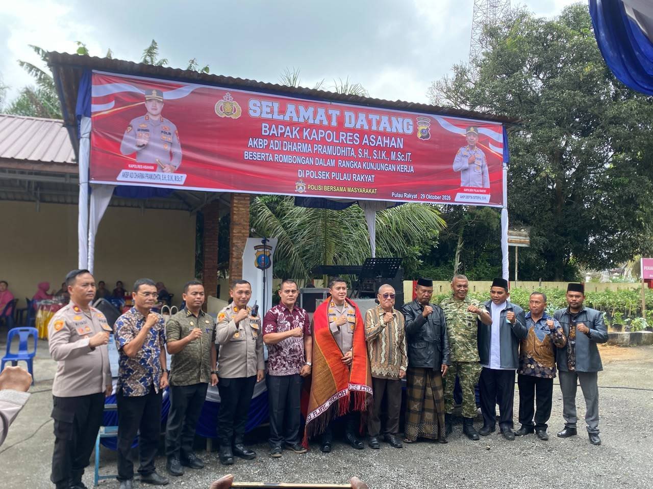 KUA Aek Ledong Hadiri Silaturahmi Penyambutan Kapolres Asahan yang Baru