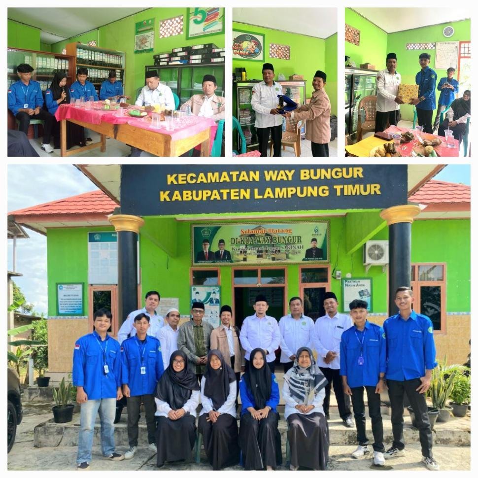 KUA Way Bungur Lepas Mahasiswa Magang Teknik Informatika UNU Lampung