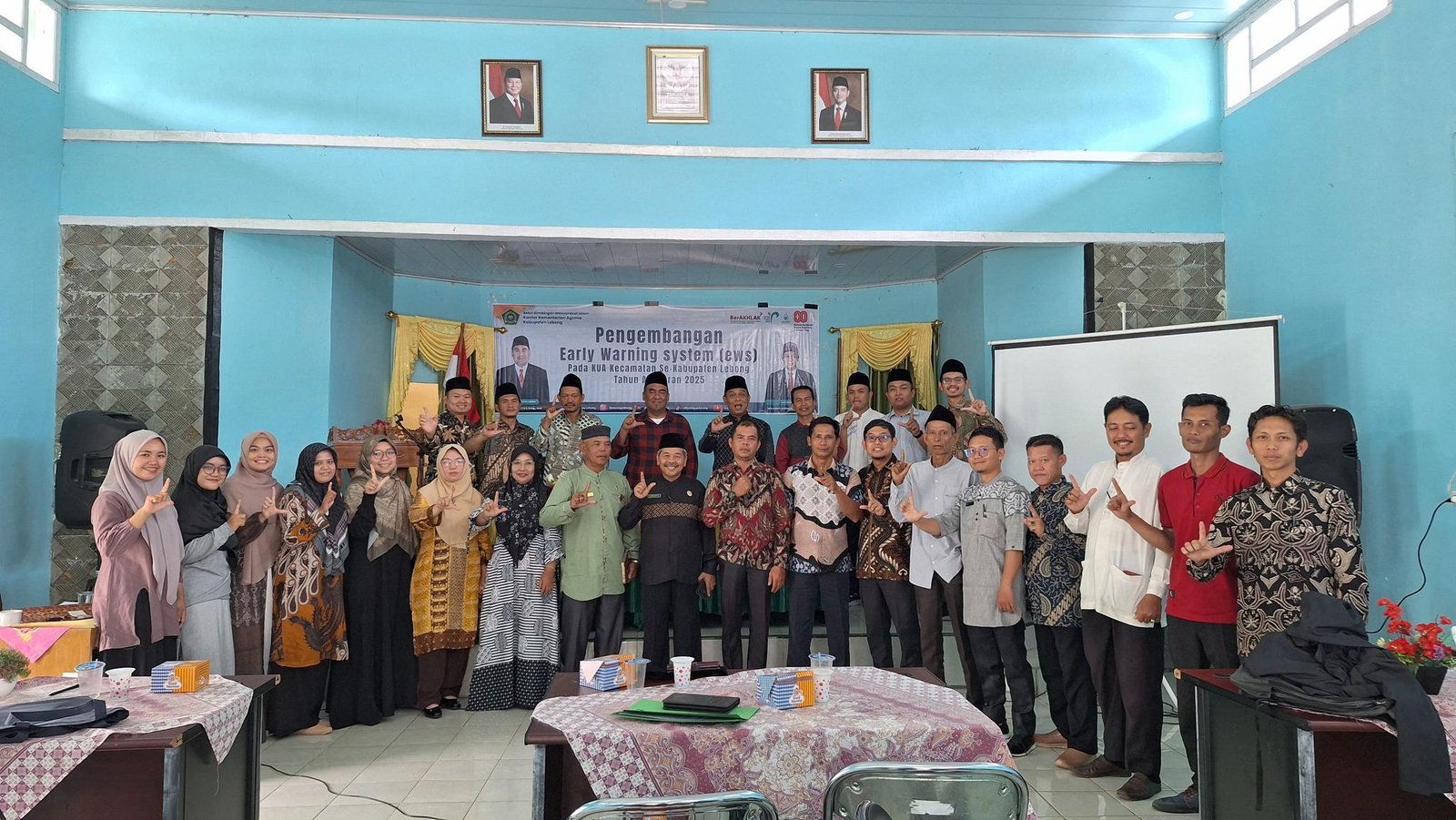 Seluruh Kepala KUA Kecamatan se-Kabupaten Lebong Ikuti Kegiatan Early Warning System (EWS)
