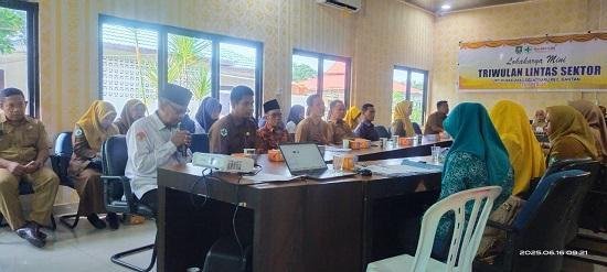 Kepala KUA Kec. Bantan Ikuti Lokmin Triwulan II Puskesmas Selatbaru