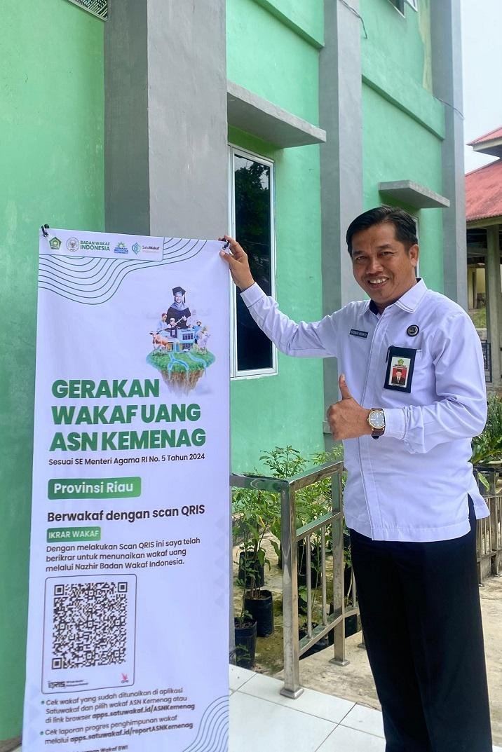 Kantor Urusan Agama Kuantan Mudik Ajak Masyarakat Lakukan Wakaf Uang