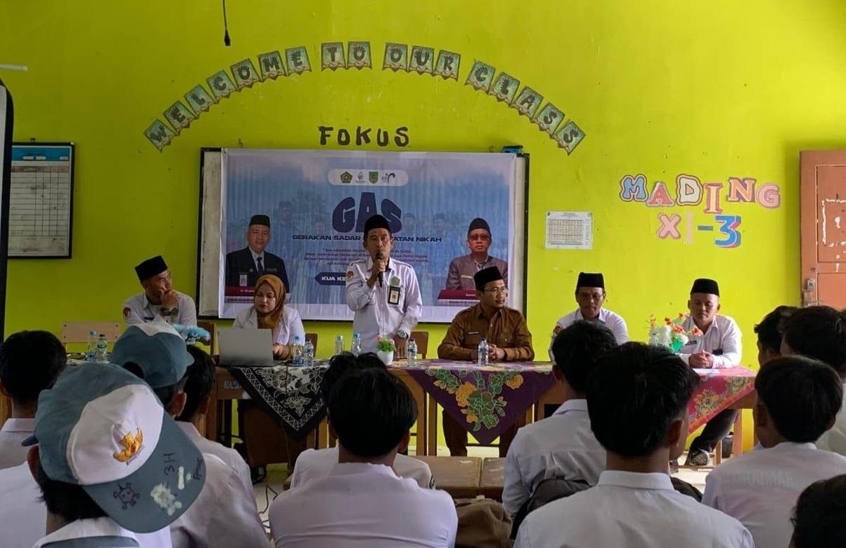 KUA Pekaitan Gandeng Puskesmas Sukseskan Sosialisasi GAS Pencatatan Nikah