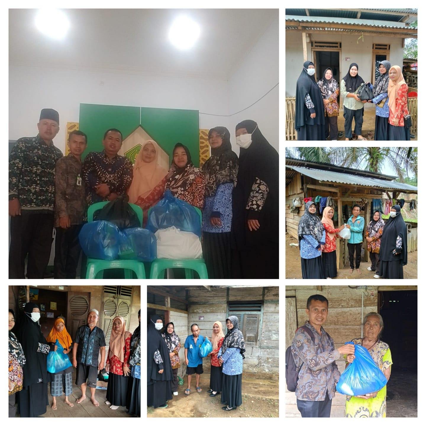 DWP, Staf dan Penyuluh KUA Kecamatan Air Padang berbagi kebahagiaan pada Jum'at berkah