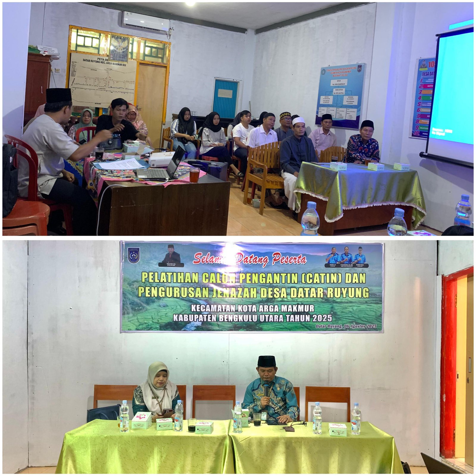 Kepala KUA dan Penyuluh Agama Islam Hadiri Pelatihan Bimbingan Perkawinan Pra Nikah di Desa Datar Ruyung