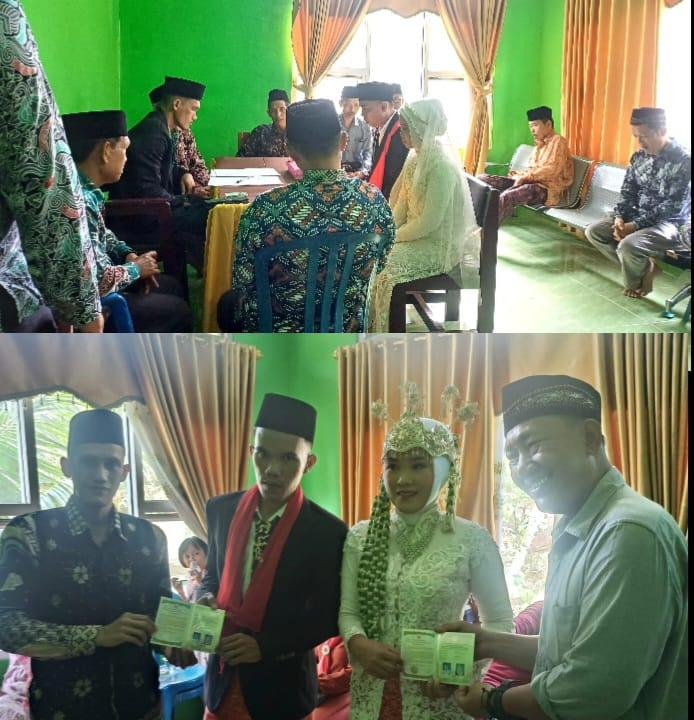 Penghulu KUA Kec.Kerkap Pimpin Prosesi Ijab Qobul di Kantor