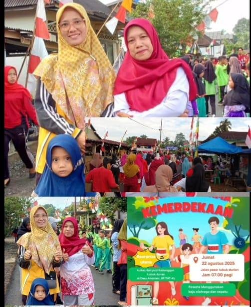 Dua Orang Staf mewakili KUA Kerkap Hadir di acara Senam Kemerdekaan Bersama