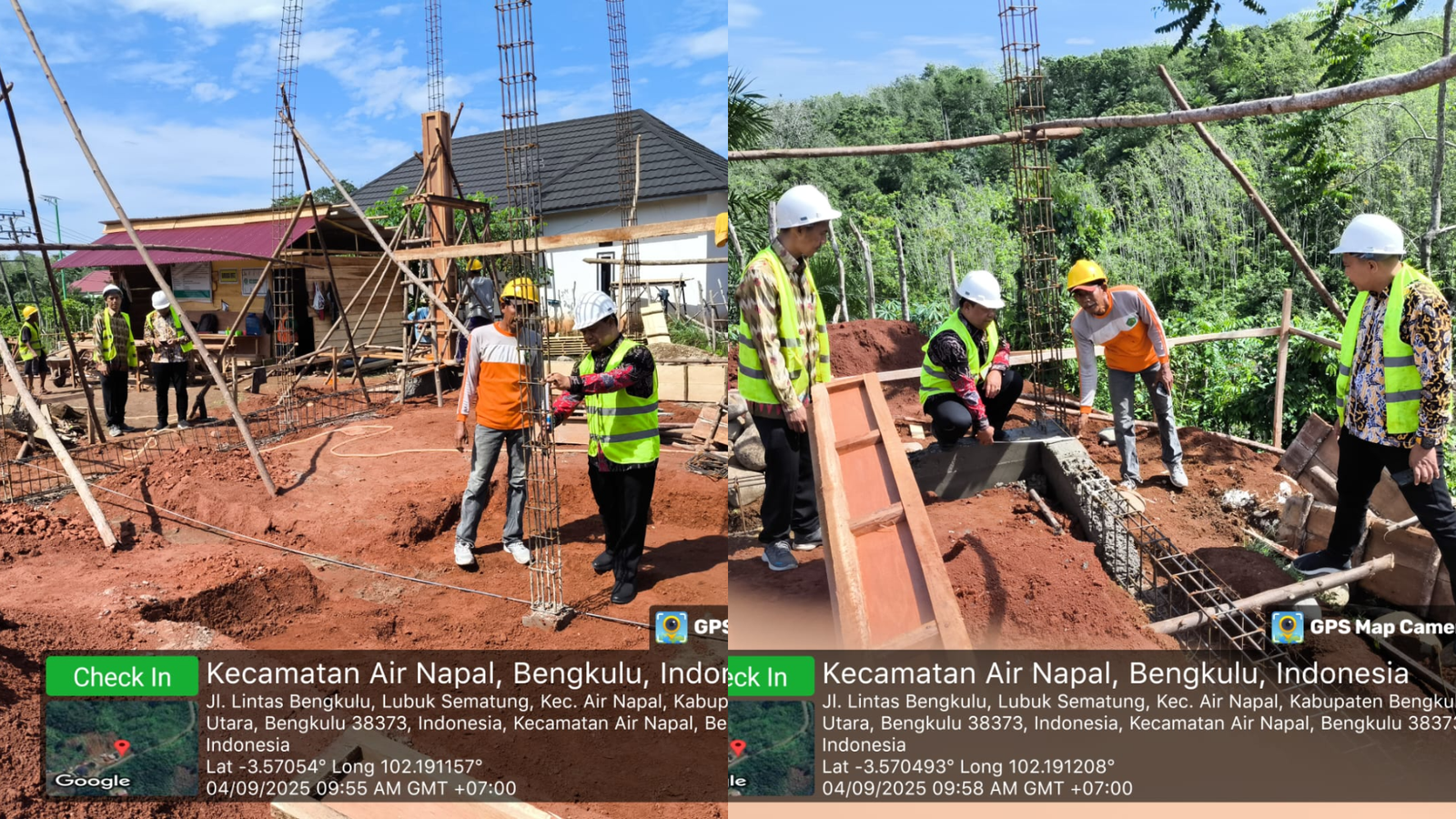 Kabid Urais Kanwil Kemenag Propinsi Bengkulu, Pantau Progres Pembangunan Gedung Balai Nikah Dan Manasik Haji KUA Tanjung Agung Palik