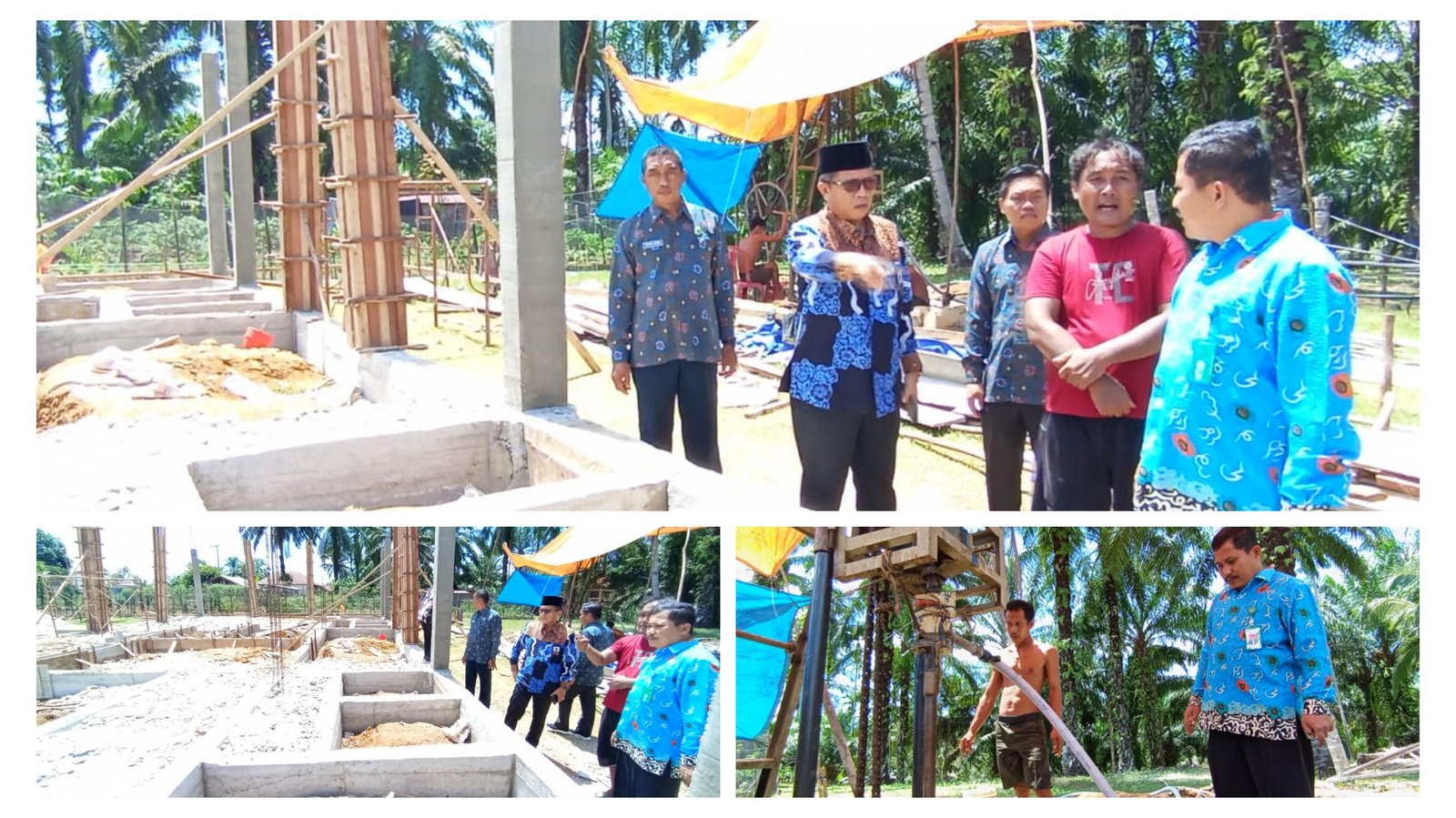 Tinjau Pembangunan KUA SBSN Ka. Kan. Kemenag Kab. Bengkulu Utara Pastikan Pengerjaan Berjalan Sesuai Perencanaan