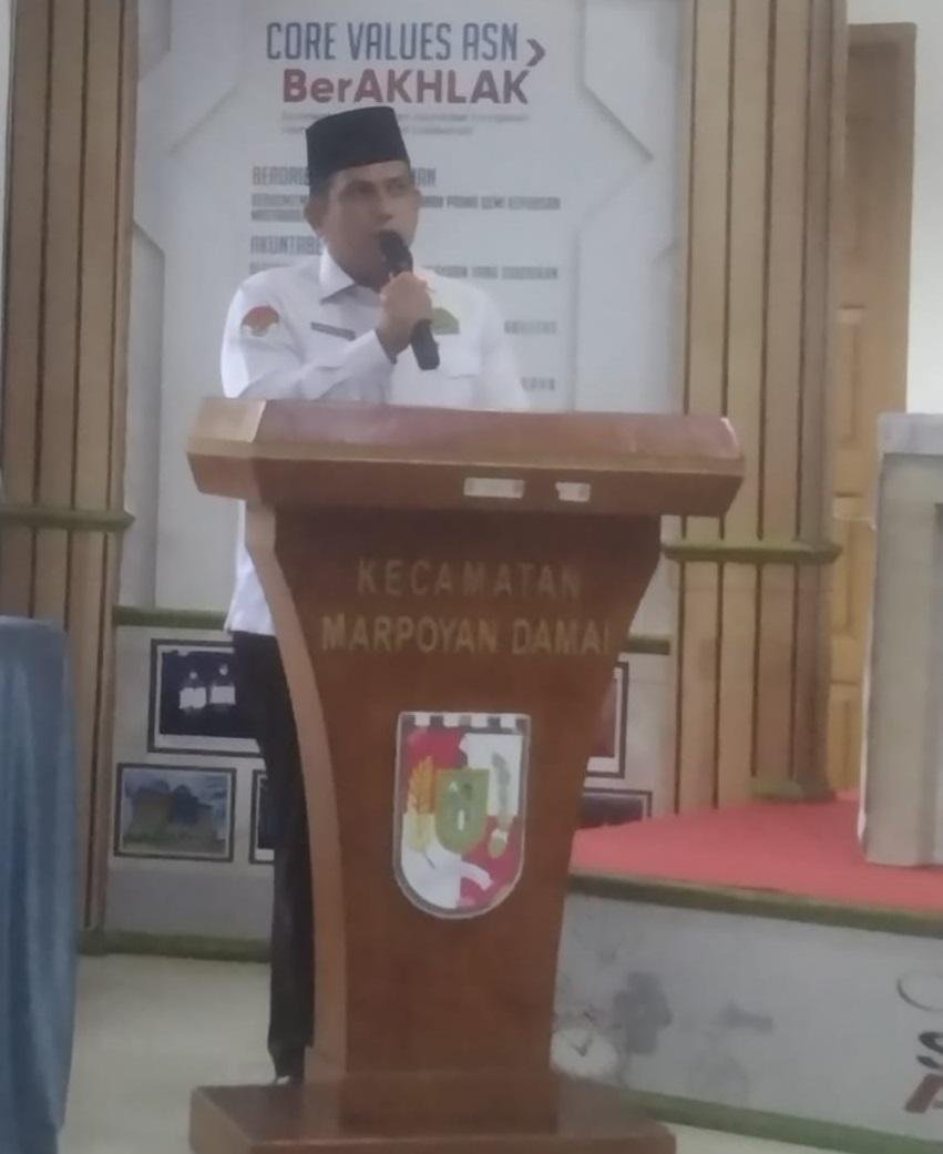 Penghulu Marpoyan Damai Pimpin Doa Kegiatan Musrenbang Kecamatan