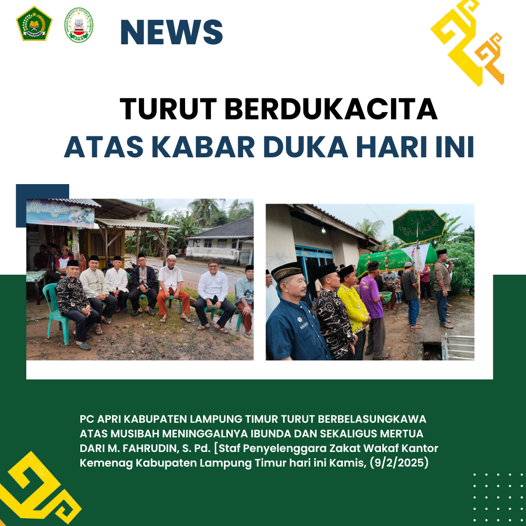 Pengurus PC APRI Lampung Timur Bersama Fahrudin dalam Duka Mendalam