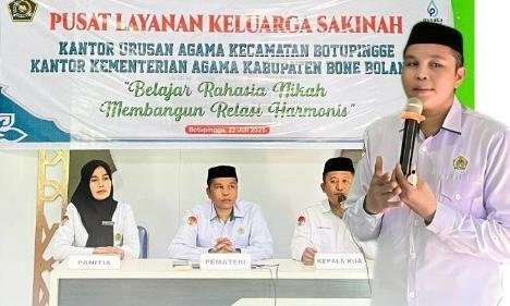 KUA Botupingge Gelar Bimbingan Pusaka Sakinah: Wujudkan Relasi Harmonis dalam Rumah Tangga