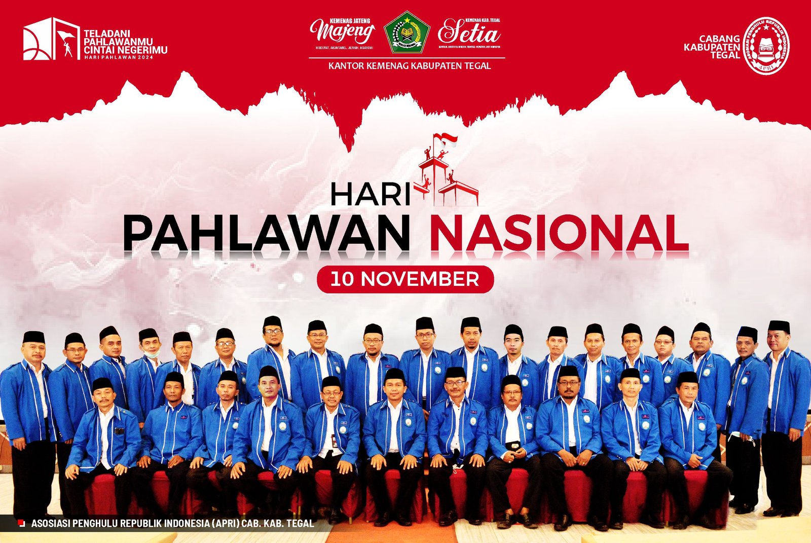 Ikuti Upacara Hari Pahlawan 2024, Penghulu Kab. Tegal Jadikan Momentum ini teladan bagi Generasi Mendatang
