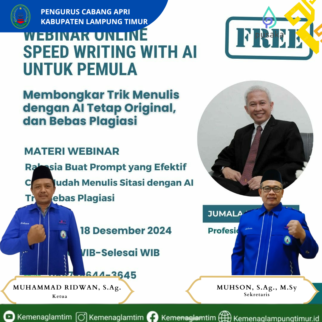 Penghulu Lampung Timur Diajak Perkaya Literasi Digital di Webinar Speed Writing 