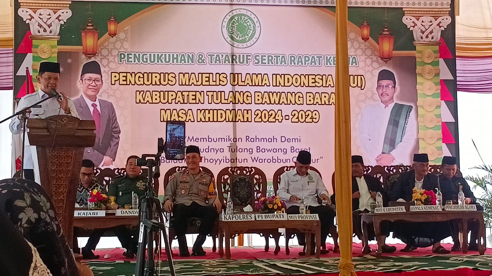 PJ. Bupati Tubaba Buka Pelantikan Pengurus MUI di Pondok Darul Hidayah Al Ansori Panaragan Jaya