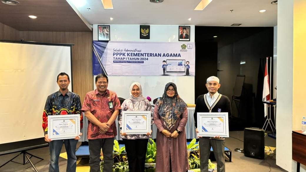 Kemenag Lampung Timur Raih Penghargaan Kepegawaian Terbaik Provinsi Lampung 2024