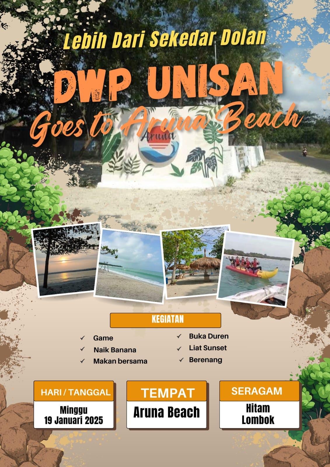 Alih Tugas Ma’ruf Syarwo Edi: DWP Lampung Timur Gelar Perpisahan Bermakna di Pantai