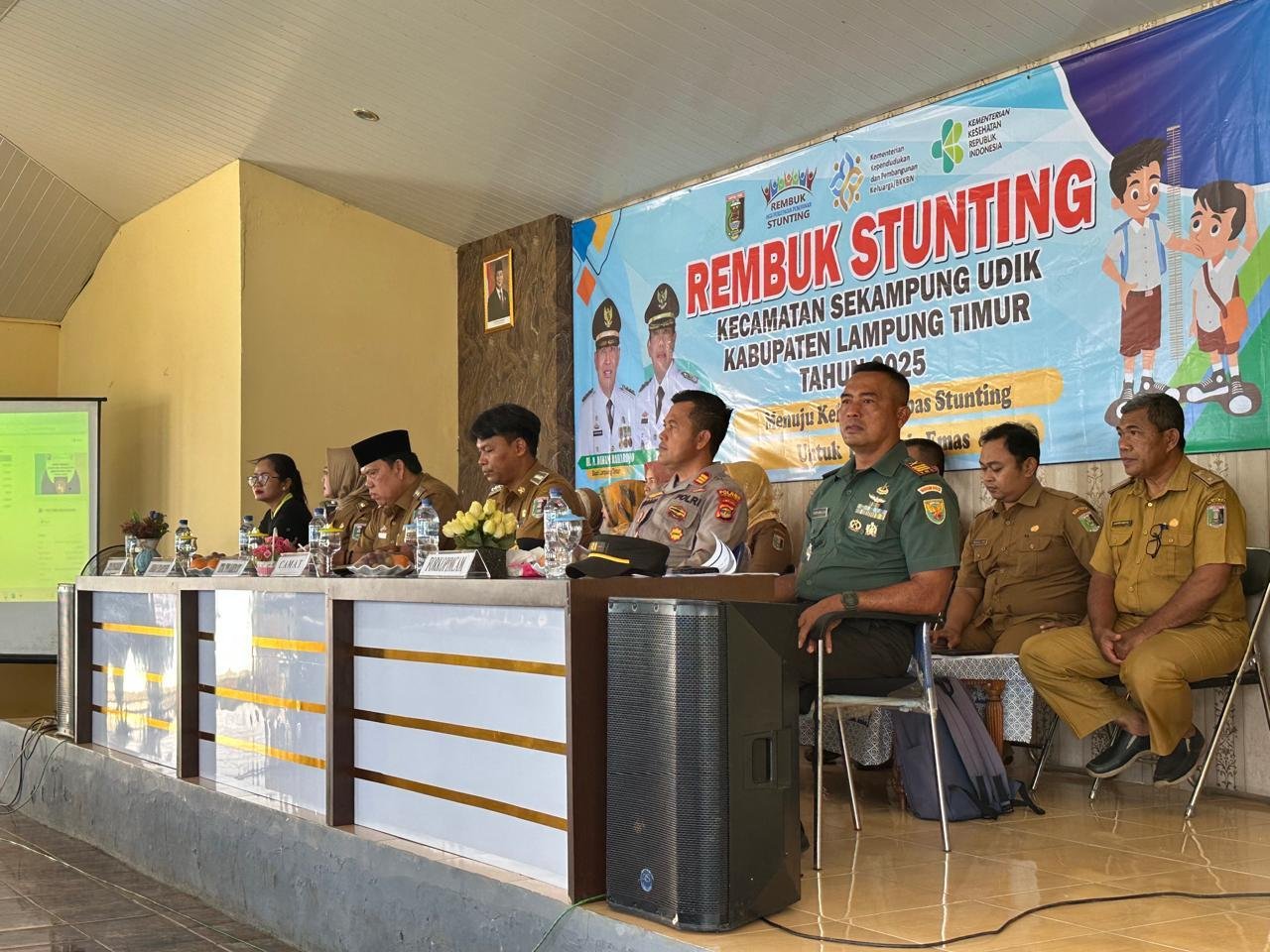 Rembuk Stunting Sekampung Udik, Wakil Bupati Hadir, Kepala KUA Pimpin Doa