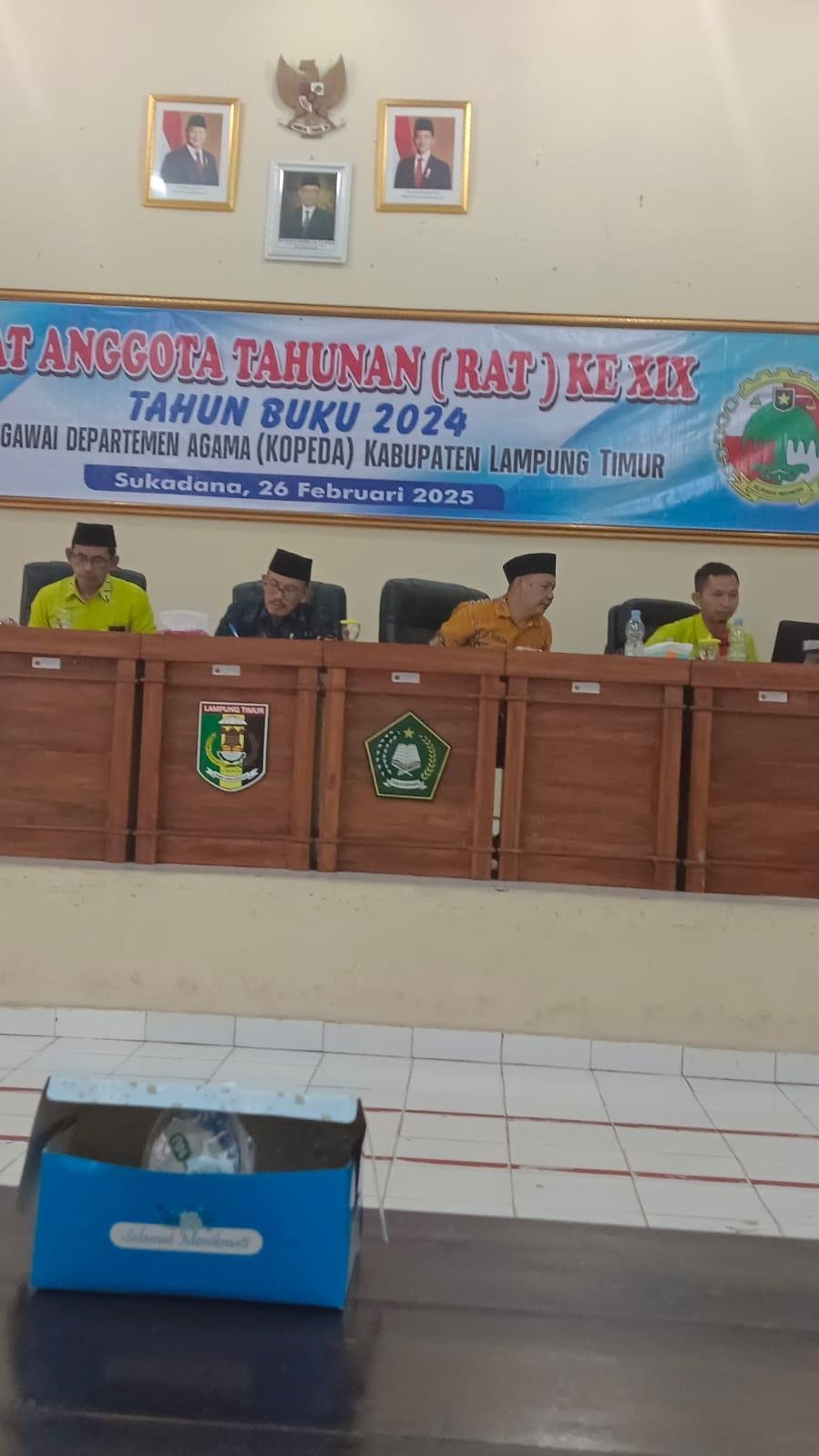 Kepala Dinas Koperasi dan UMKM Lampung Timur Resmi Buka RAT KOPEDA ke-19