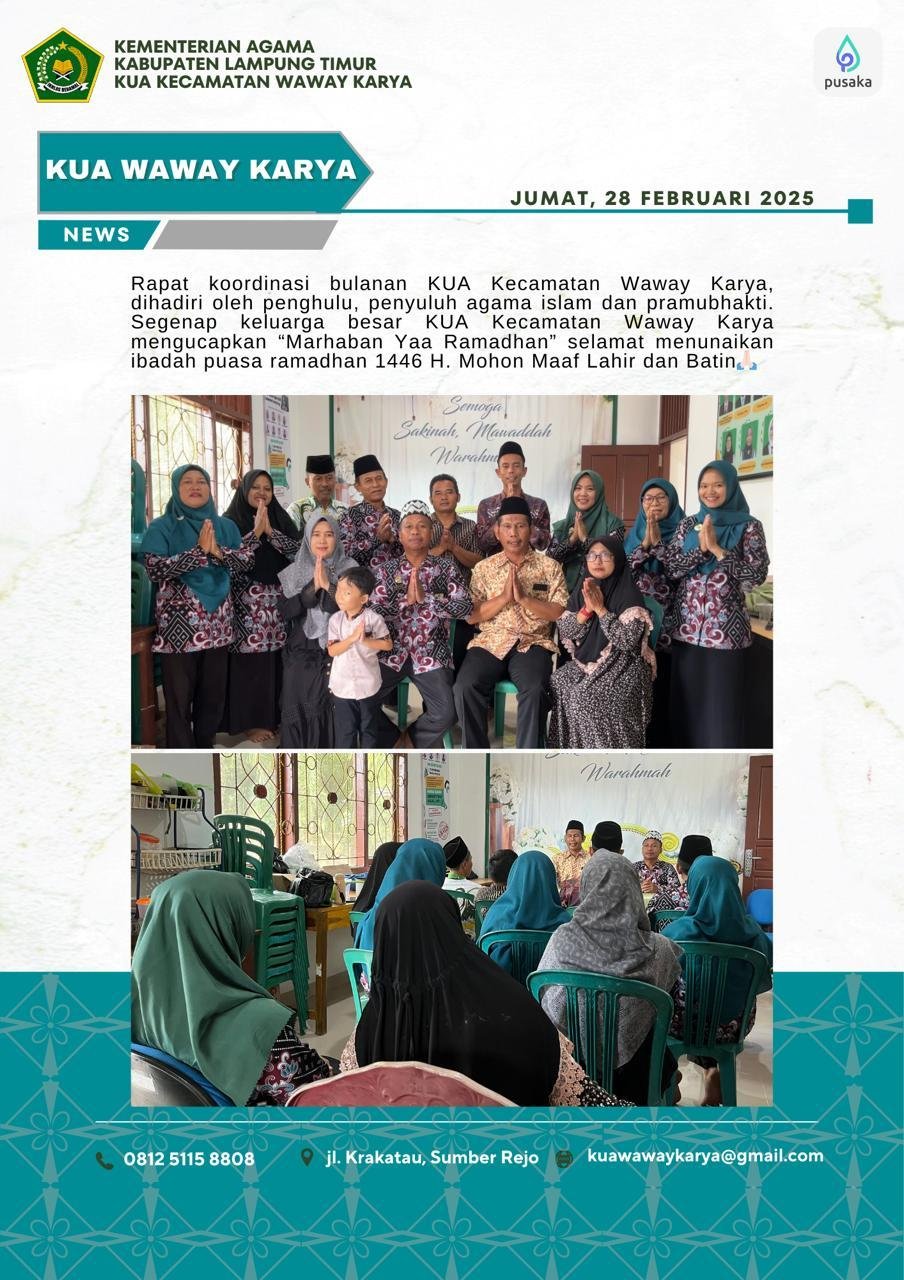 KUA Waway Karya Matangkan Strategi Layanan di Bulan Ramadan  