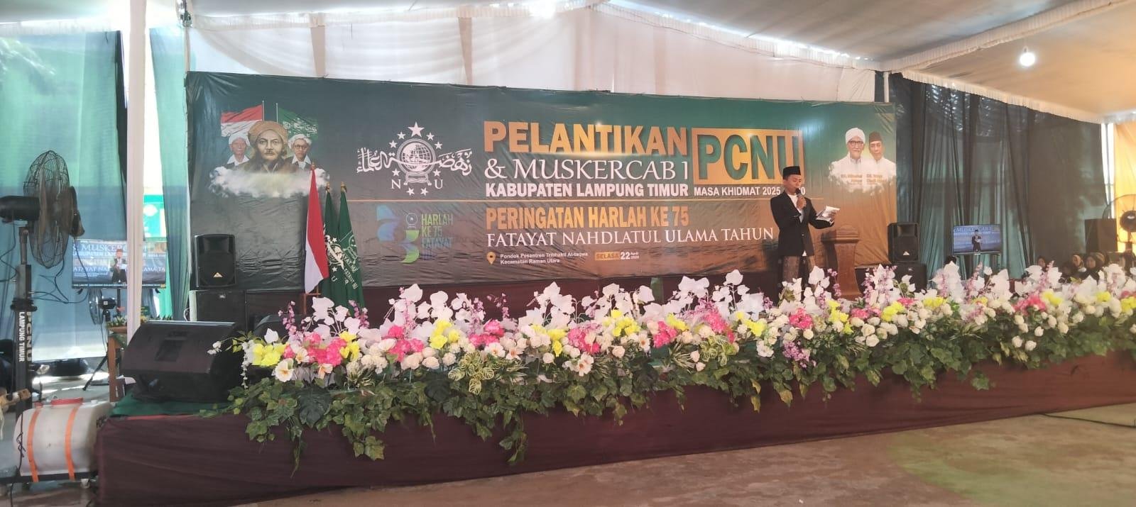 Kemenag Lampung Timur Tegaskan Dukungan: Hadiri Pelantikan PCNU dan HUT Ke-75 Fatayat di Ponpes Tri Bhakti