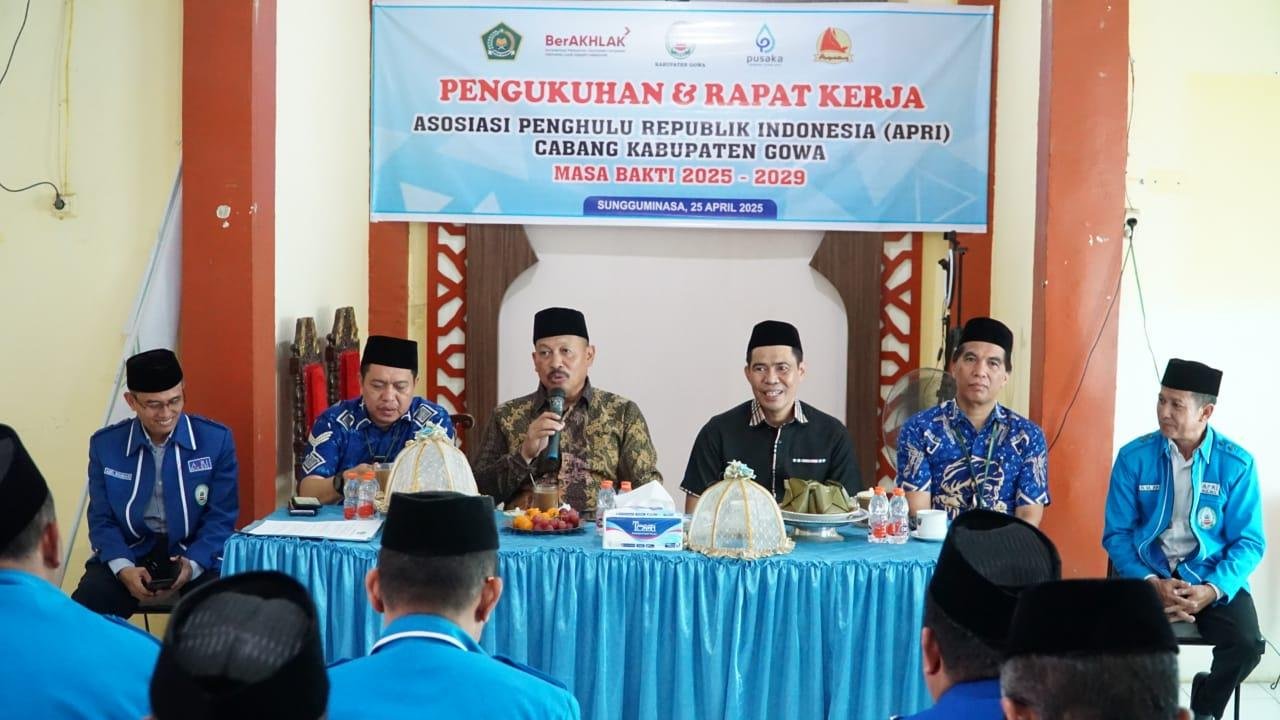 Kakanwil Kemenag Sulsel Hadiri Pengukuhan PC APRI Gowa Periode 2025–2029, beri pesan inspiratif