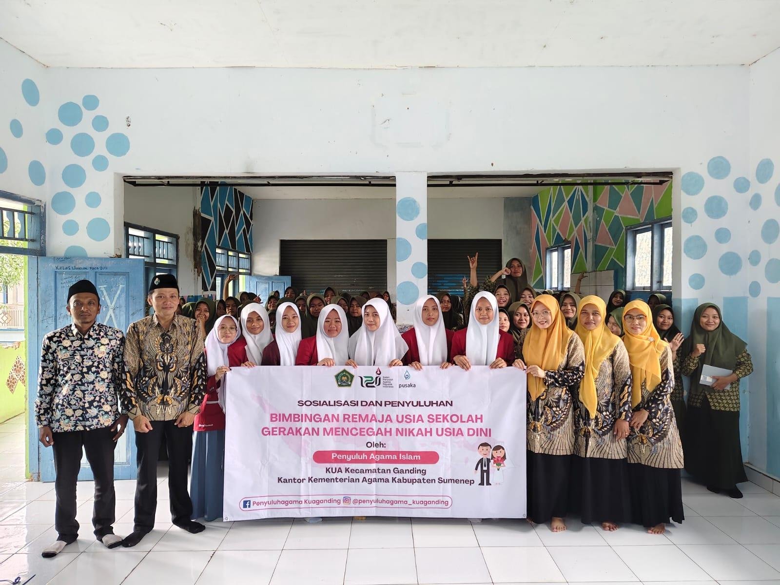 Cegah Pernikahan Dini, Penyuluh Agama KUA Kecamatan Ganding Gelar BRUS GEMINI