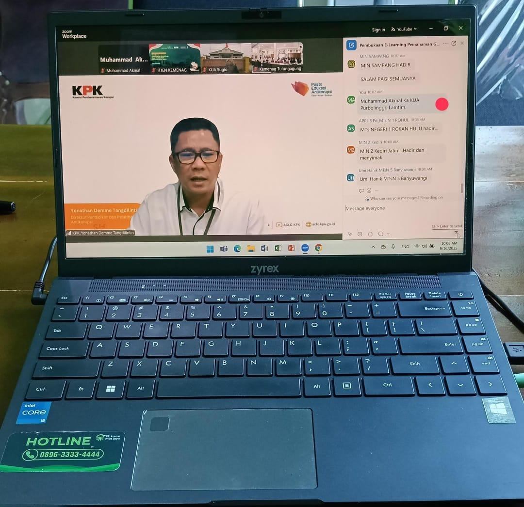 Kepala KUA Purbolinggo Ikuti E-Learning ASN Antigratifikasi Kemenag