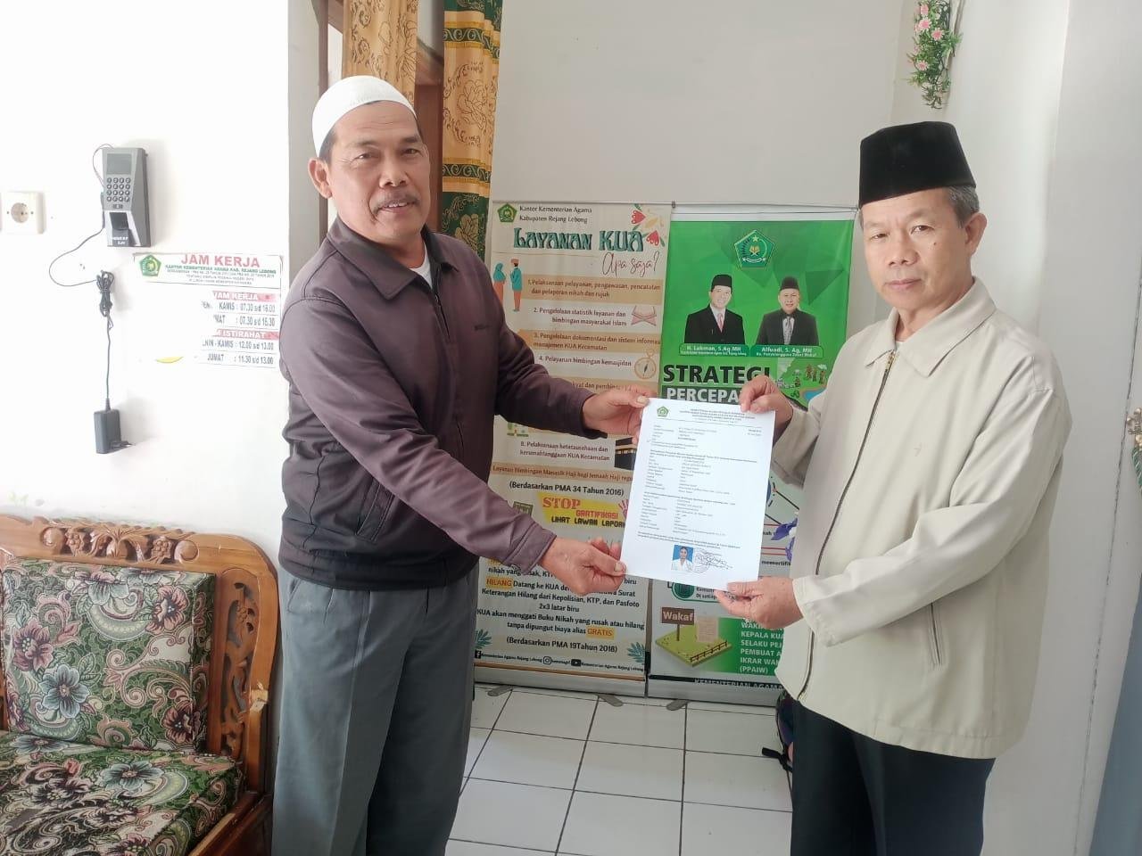 Langkah Internasional: KUA Curup Utara Keluarkan Rekomendasi Nikah Perdana ke Australia